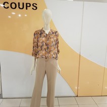 꾸즈 꽃무늬 리본쉬폰블라우스