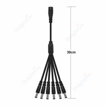 전원분배기 호환 5.5mm 2.1mm DC 전원 분배기 케이블 1 ~ 2/3/4/5/6/8 웨이 5V 12V 24V 어댑터 LED 스트립, 07 1 to 6 way black_02 3pcs