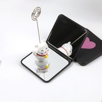 거울 소형 미니 휴대용 화장 사각 양면 하트 손거울 1P, 본상품선택