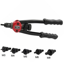 리벳건 팝너트건 리벳 bt 606 manual riveter nut tool m3 m10 hand blind riveter gun rivet nut pull cap auto, 리벳 너트 헤드-m5