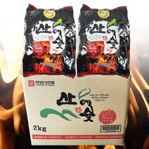SN월드 캠핑 숯 바베큐참숯 산에숯 (2kg) 8개