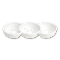 미색 업소용 멜라민그릇원 3칸초장 (DS-5840), 1개