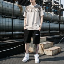 스포츠 남성 캐주얼 t남자티 여름 세트 2022 뉴타입 단소, T05-3XL, C02-11트-라이트그레이