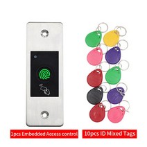 RFID복사기 rfid복사기 열쇠가 없는 문짝 오프너 금속 접근 제어 12V DC RFID 800 사용자 미니 IP66 방수 내장 지문 판독기, 1.F99 10 색상s key, 1개