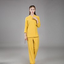 명상복 생활 수련 여성 남자 명상 다도 요가 의류, 색상7+M
