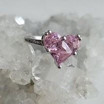 바이끌레르 블링 큐빅 하트 반지