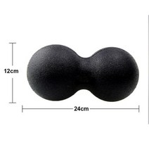 토닝볼 요가볼 메디신볼 16x8CM EPP 피트니스 볼 더블 라크로스 마사지 볼 이동성 땅콩 볼 자기 근막 릴리스 딥 티슈, Black24cm