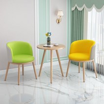 부부테이블세트 안방 침실 테이블 티테이블 세트 카페 2인 원형 베란다 원목 58cm테이블, J