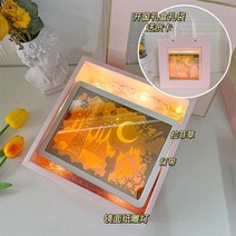 발렌타인데이 선물 3D 거울 LED 무드등 여친 화이트데이 특이한선물 학생선물 쓸데없는선물, A