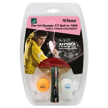 sioncompany_피스 쉐이크핸드 탁구라켓 세트 P125 연습용 경기볼 채 공 고급 볼 레슨