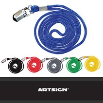 명찰 6칼라 클립목걸이줄 50개 이름표 클립 명찰 신분증 목걸이줄, 검정 50개 2340