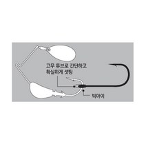 워터맨 트레일러훅 어시스트훅 바늘 스피너베이트, 4/0, 1개