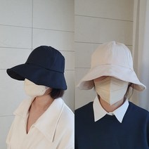 [캐디천사]여성골프모자/벙거지모자 버킷햇 캐디용품 골프악세사리 햇빛차단 파크골프, 아이보리