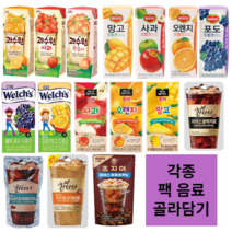 팩음료 음료수 팩음료 혼합 모음 골라담기, 과수원 복숭아 190ml 24팩