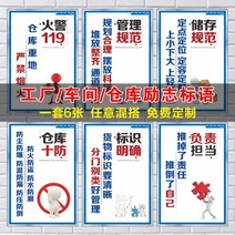규장제도카드 특종 설치함 시설 관리 작업장 생산 위 벽 창고 기업 슬로건 소방 감독 방화 전력소비 조작 2670163881, 40x60cm, WHX06 한세트 6장