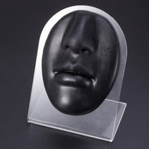 보청기에 대 한 1pc 부드러운 실리콘 귀 모델 1:1 인간의 귀 모델 시뮬레이션 디스플레이 소품 교육 도구 쥬얼리 디스플레이 귀걸이, 검은 얼굴