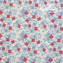 바이핸즈 면20수 피드색 꽃무늬 패브릭 퀼트 원단 - 1/2yd, 15.아이리스-블루레드