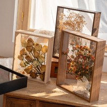레이우 DIY 패키지 부케말리기선물 말린부케액자 청첩장 드라이플라워 임테기보관함, 브라운