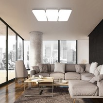 퓨리 사각 LED 거실등 180W 색변환 타이머 리모컨 밝기조절 홈조명