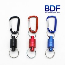 청룡조구 마그네틱 카라비너 랜야드 루어 자석홀더, 01. 블랙