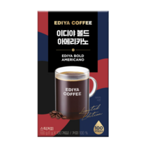 이디야 볼드 아메리카노 스틱커피, 1개, 100개, 1g