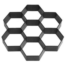 DIY 플라스틱 포장 금형 산책로 콘크리트 포장 금형 정원 안뜰 콘크리트, 스타일 3, 53x35cm, 검정