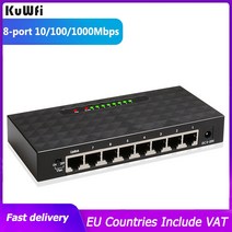 Kuwfi 8 포트 네트워크 스위치 101001000 기가비트 이더넷 네트워크 스위치 고성능 lan 허브 이더넷 스마트 기가비트 스위치, 협력사