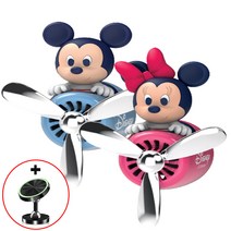 [셀러스토리] 디즈니 미니 미키 마우스 캐릭터 차량용 프로펠러 디퓨져 방향제 송풍구형, 리필(5개)