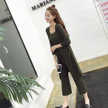 여성 봄 가을 빅사이즈 원피스 4XL 얇은 가디건 바지 세트 I53