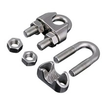 와이어로프 클립 스텐 고정 U유볼트, 스텐클립, 1/8인치(2.4mm3.2mm용)