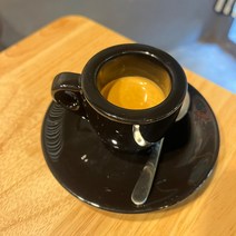 에스프레소잔 데미타세 보온력 좋은 명품커피잔, 블랙세트, 1세트