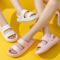 여자 학생 족저근막염슬리퍼 푹신 통굽 샌들 비올때 편한 신발