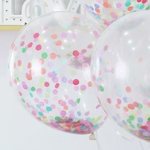 제이벌룬 컨페티풍선10개, 1세트, 레인보우