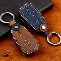 쉐보레 키케이스 세트 천연 소가죽 키홀더 세트 수제작, 2번 - 3버튼 세트