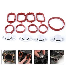 배기매니폴드 4 pcs 22mm 디젤 소용돌이 플랩 블랭크 마개 흡입 가스켓 키트 bmw m47e46 320d 330d 525d 530d si-a0136 자동차 액세서리