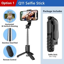 블루투스 무선 셀카 스틱 접이식 미니 삼각대 확장 가능 모노포드 with remote shutter for아이폰 ios 샤오미 안드로이드 phone, 옵션 1