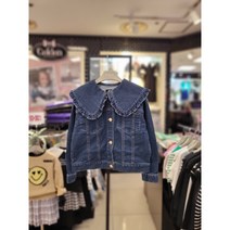 [동아쇼핑] 2022년 가을 신상~러블리 빅카라 데님 자켓@@ 트렌드하고 유니크한 핫한 코디 아이템@@ 초등 여아 세련된 외출룩!!EDJK22W51