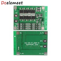 BMS보드3S 11.1V 12.6V 25A W/밸런스 18650 리튬 이온 배터리 PCB 프로 테 보드 BMS 드릴 모터 향상, 한개옵션0