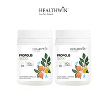 뉴질랜드 헬스윈 프로폴리스 분말 3000mg 100캡슐x2통, 2개, 100정