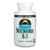 Source Naturals 소스네츄럴 비타민 B3 1500 mg 100 정 Niacinamide 니아신 나이아신 아미드 아마이드 스테아릭애씨드 스테아린산 스테아르산 마그네슘