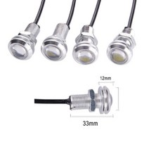 4x 잠수정 해양 LED 보트 라이트 IP68 방수 수중 낚시 야간 조명 12V 풍경 Led 스포트라이트 정원, 23mm 실버, 화이트