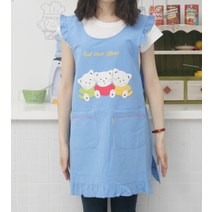 고양이 3마리 원피스 앞치마, 1개, 소라