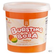 Bossen Pure25 Mango Bursting Boba 보센 버스팅 팝핑 보바 망고 토핑 3.3kg 4팩