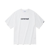 COVERNAT 클립 로고 티셔츠 화이트