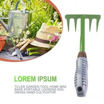 네기 경운기 발코니 손 안뜰 휴대용 홈 화분 미니 레이크 토양 인체 공학적 그립 찢어 잡초 정원 도구
