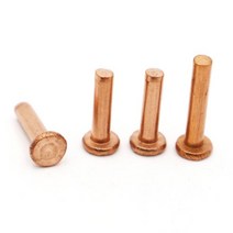 150pcs M1.5 M2.0 M2.5 M3 M4 M5 M6 M8 구리 솔리드 리벳 노크 플랫 헤드 GB109, 40mm, M4 5pcs