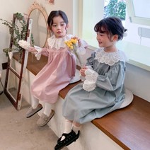 꼬마블링 여아 공주 아기 아동 북유럽 봄 솜사탕 레이스 원피스