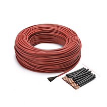 [건축자재] 12K Silicone Rubber Infrared Carbon Fiber Electric Warm Floor Heating Cable 33ohm, [01] 100m