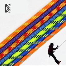 KC인증 자일 11mm 27kN M단위판매 암벽 클라이밍 등반 스태틱 로프 다용도 초강력 등산용 밧줄 rope, 레드