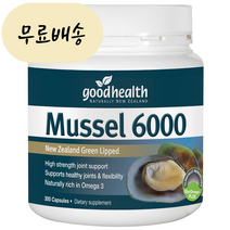 굿헬스 뉴질랜드 초록입홍합 6000mg 300개입 [미국 직배송], 300정, 1개, 300정